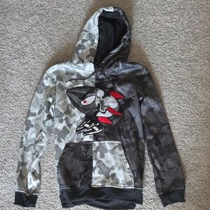 Reason Black & Gray Camo Hoodie – Small | Graphic Streetwear, Rocket Design